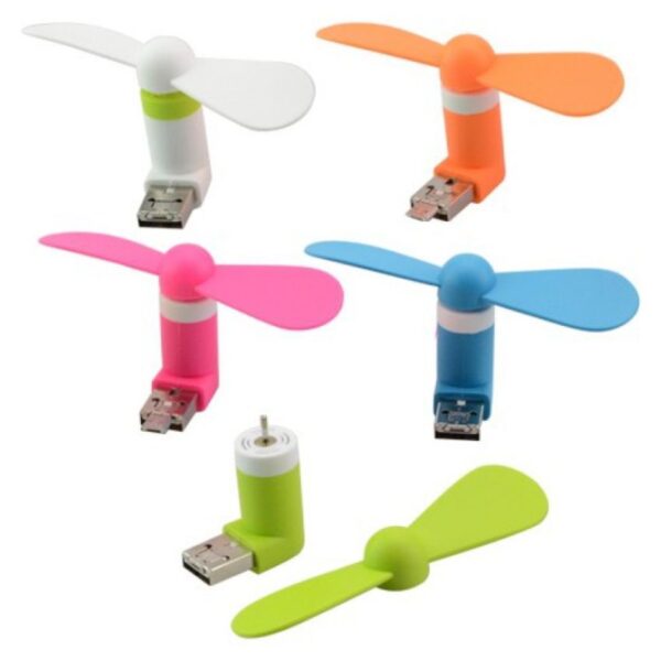 Mini Cool Micro USB OTG Fan Multicolor
