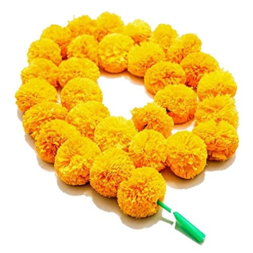 Artificial Marigold Yellow flower (SET OF 10)