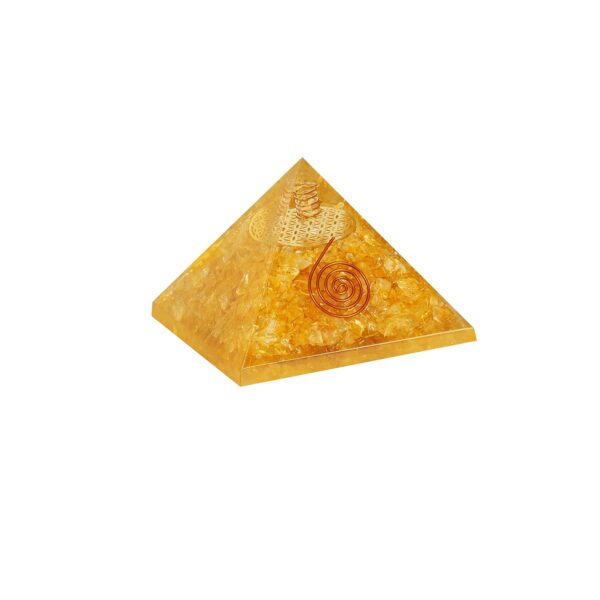 NYAIRA Orgone Pyramid Gold Crystal Pyramid