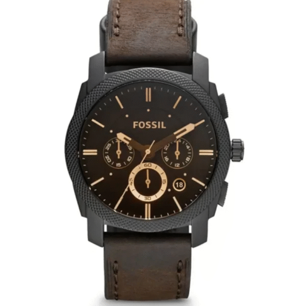 Fossil FS4656 Machine Clone Leather Analog Watch